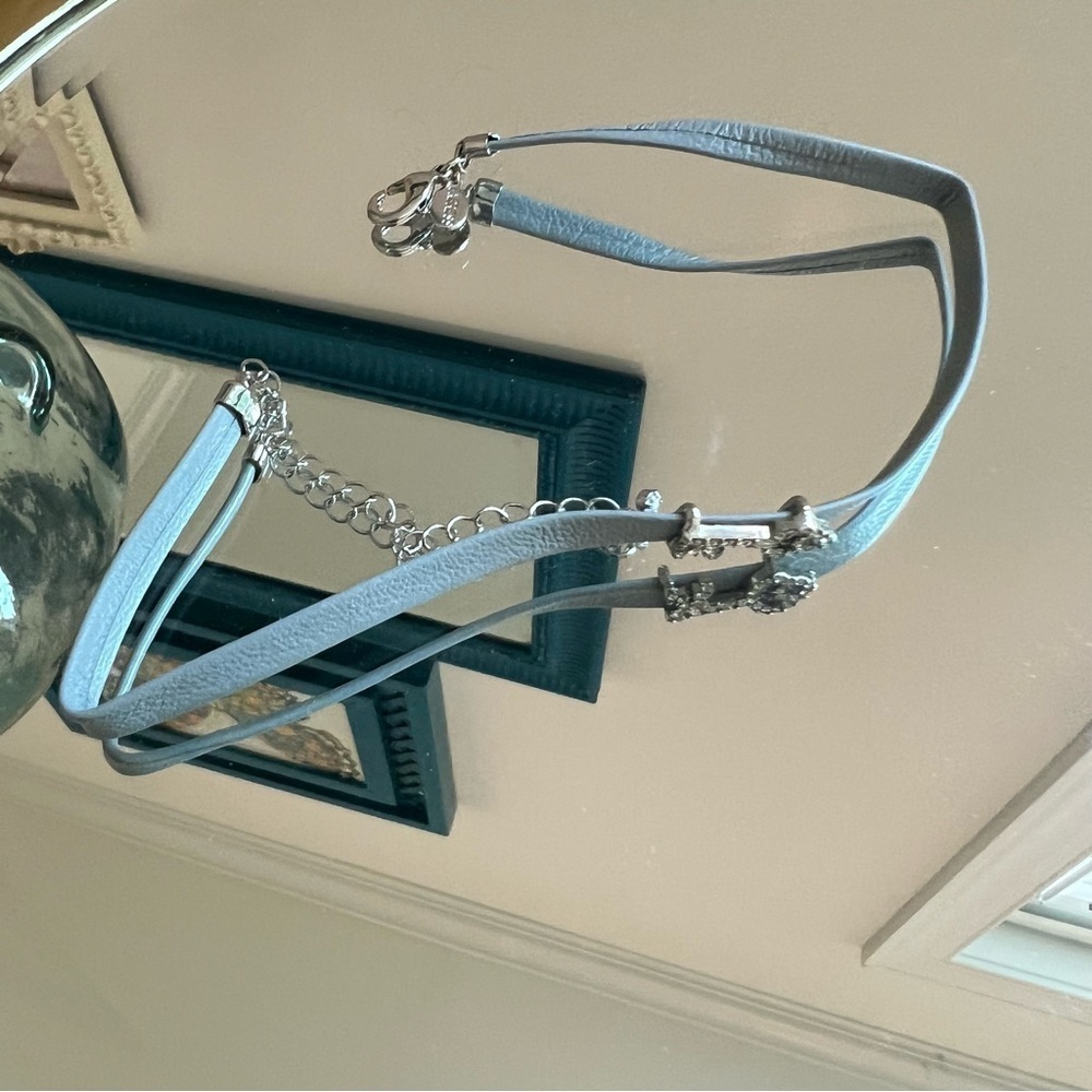 Gray Choker Rhinestone Key Necklace Express - Picture 7 of 9
